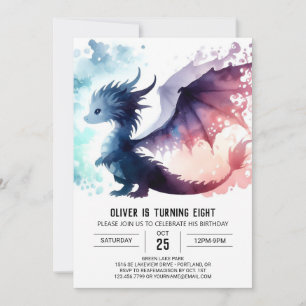 Invitación Dragón eterno Personalizado de cumpleaños
