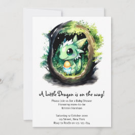 Invitación Dragon Fantasy Baby Shower
