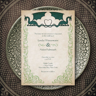 Invitación Dragon Gamer Fantasy