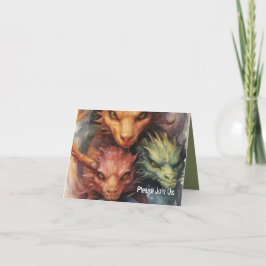 Invitación Dragon Heads Friends Gamer Fiesta