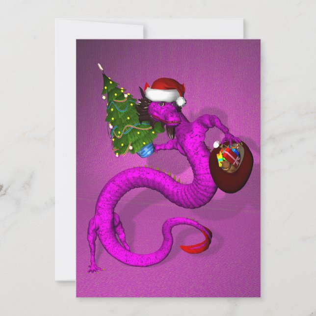 Invitación Dragón rosa (Anverso)