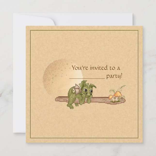 Invitación Dragón soñador (Anverso)