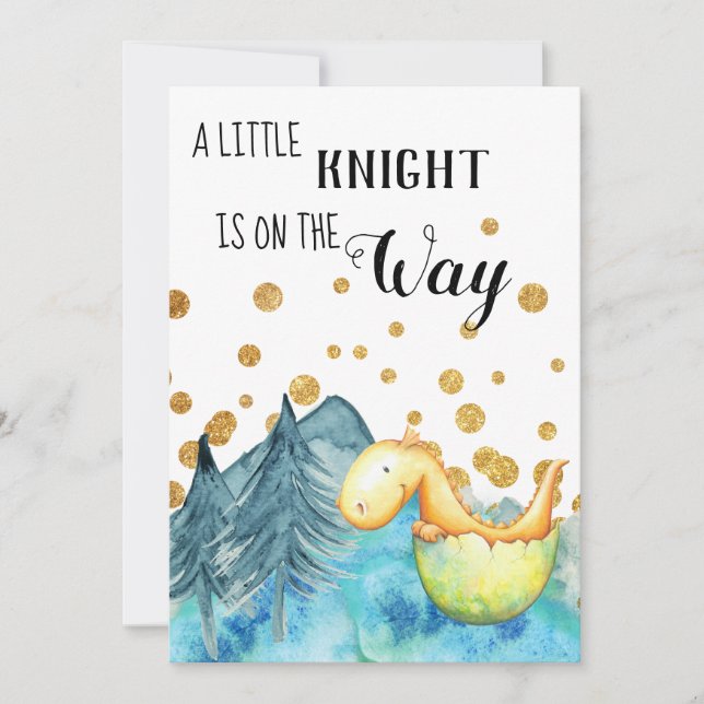 Invitación *~* Dragón verde dulce que da calor a una pequeña  (Anverso)