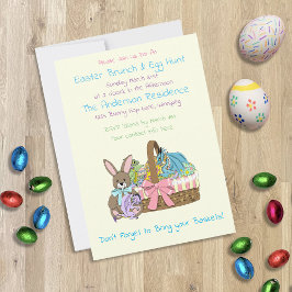 Invitación Dragones de la canasta de Pascua