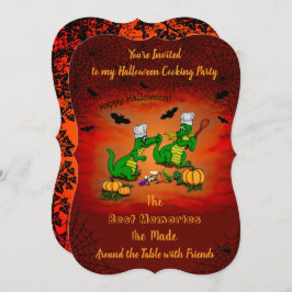 Invitación Dragones - ¡Feliz Halloween! Hoy cocinaré