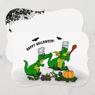 Invitación Dragones - ¡Feliz Halloween! Hoy cocinaré