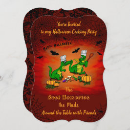 Invitación Dragones - ¡Feliz Halloween! Hoy cocinaré