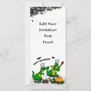 Invitación Dragones - ¡Feliz Halloween! Hoy cocinaré