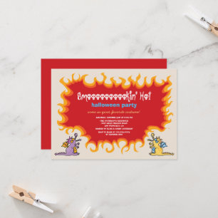 Invitación Dragones mágicos personalizados respiran fiesta de