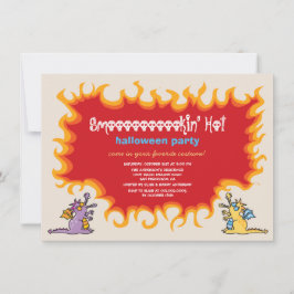 Invitación Dragones mágicos personalizados respiran fiesta de
