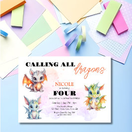 Invitación Dragones singulares Cuidados Nacimientos para los