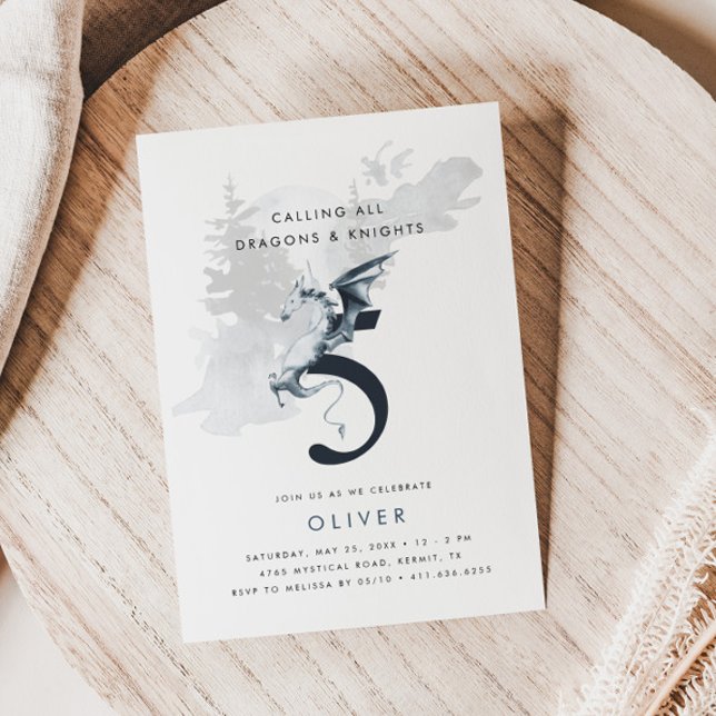 Invitación Dragones y Caballeros Tema 5 Cumpleaños (Subido por el creador)