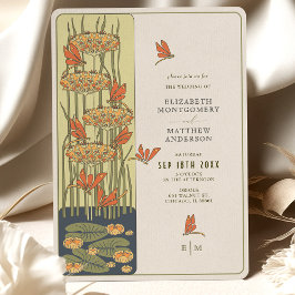Invitación Dragonfly Belle Epoque Art Nouveau Boda