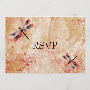 Invitación Dragonfly Flourish Reception RSVP