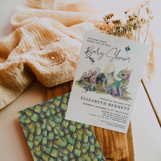 Invitación Dragons Fairy Tale | Dragon Eggs Baby Shower (Subido por el creador)