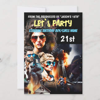 Invitación Drama de acción de temas de películas poster de ad