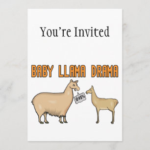 Invitación Drama de la llama del bebé