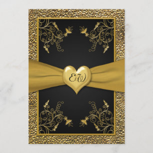 Invitación dramática de la boda del corazón del