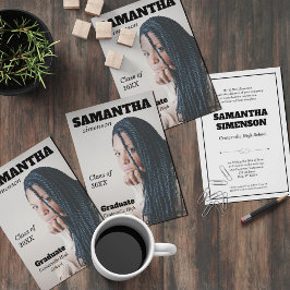 Invitación Dramático Partido de Graduación al Estilo Revista