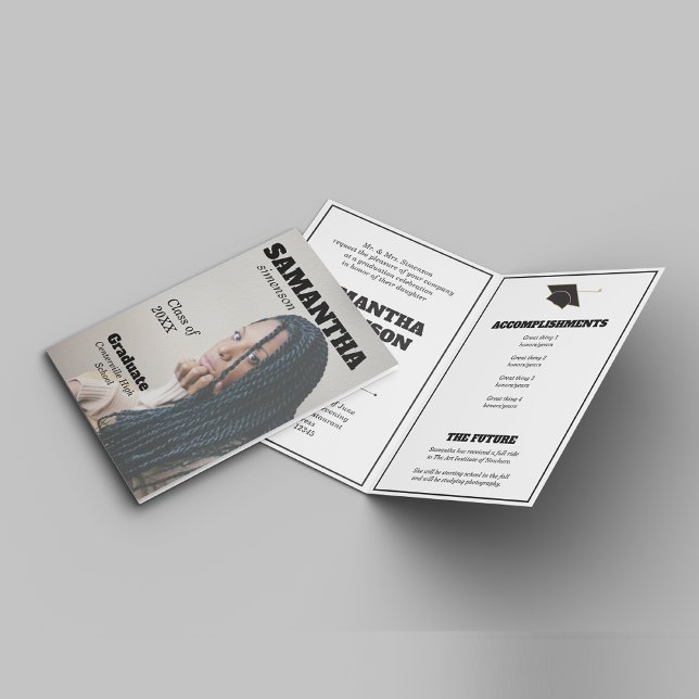 Invitación Dramático Partido de Graduación al Estilo Revista (Subido por el creador)