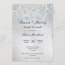 Invitación Draping Luces Silvered Bridal Shower Brunch