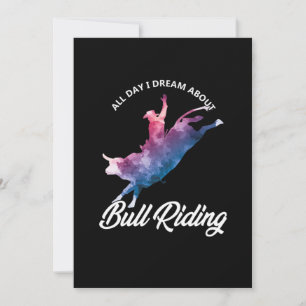 Invitación Dream About Bull Riding Cowboy Country Rodeo Gift