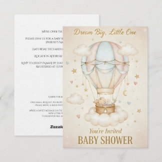 Invitación Dream Big, Little One – Baby Shower 
