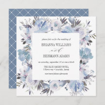 Dream Blue | Fancy Spring Floral Diamond Boda