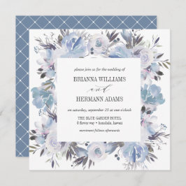 Invitación Dream Blue | Fancy Spring Floral Diamond Boda