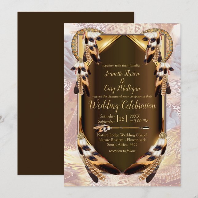 Invitación Dream Catcher Boda (Anverso / Reverso)