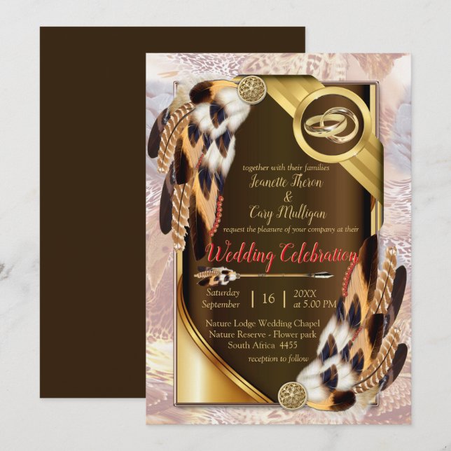 Invitación Dream Catcher Boda (Anverso / Reverso)