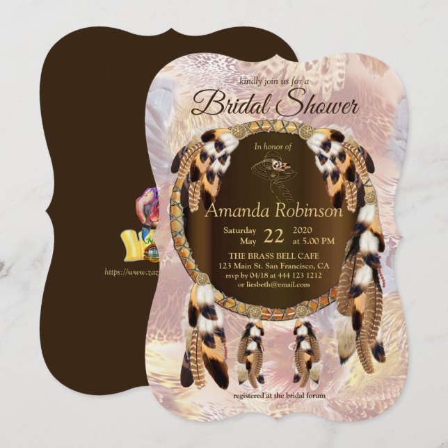Invitación Dream Catcher Bridal Shower (Anverso / Reverso)
