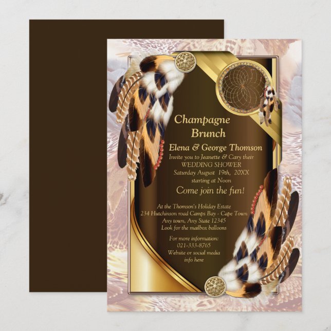 Invitación Dream Catcher Couple Shower (Anverso / Reverso)
