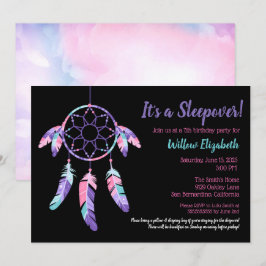 Invitación Dream Catcher Sleepover Kids Birthday Fiesta