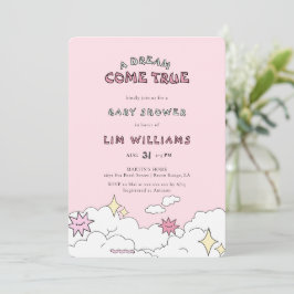 Invitación Dream Come True Cloud Nueve Baby Shower