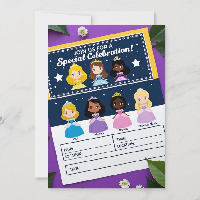 Invitación Dream Princess Celebration (Anverso)