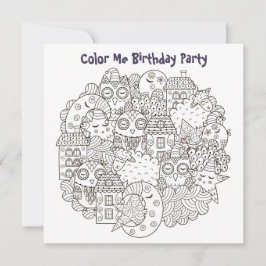 Invitación *~* Dream Time Personalizable COLOR ME Cumpleaños