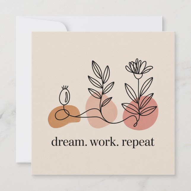 Invitación Dream. Work. Repeat (Anverso)