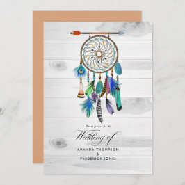 Invitación Dreamcatcher Bohemian Boda nativo americano