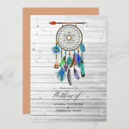 Invitación Dreamcatcher Bohemian Boda nativo americano