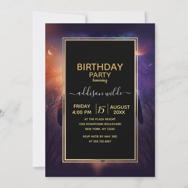 Invitación Dreamcatcher en el bosque (Anverso)