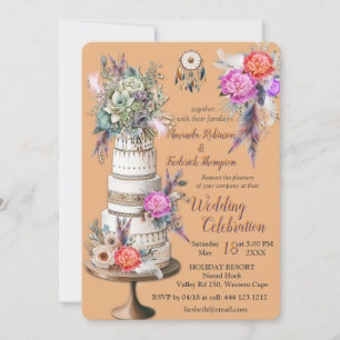 Invitación Dreamcatcher en un tema bohemio