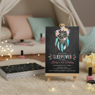 Invitación Dreamcatcher Sleepover Cualquier Fiesta de Cumplea