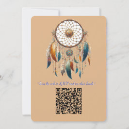 Invitación Dreamcatchers en un tema bohemio