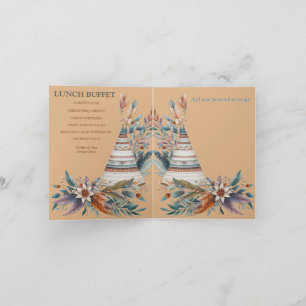 Invitación Dreamcaters en un tema bohemio