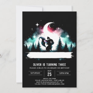 Invitación Dreamy Adorable Cat Birday