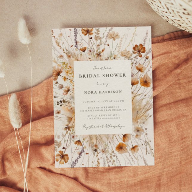 Invitación Dreamy Autumn Wildflower Bridal Shower (Subido por el creador)
