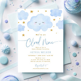Invitación Dreamy Blue Cloud Nine Baby Shower