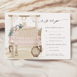 Invitación Dreamy Bohemian Beach Wedding RSVP