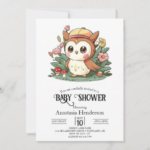 Invitación Dreamy Bonito Owl Baby Shower